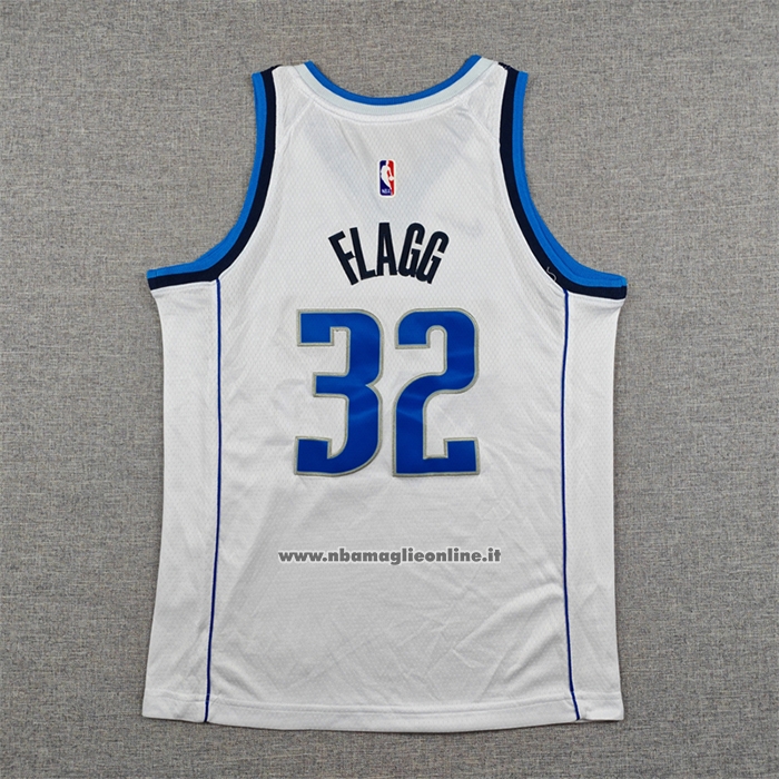 Maglia Bambino Dallas Mavericks Cooper Flagg No 32 Association 2025-26 Bianco